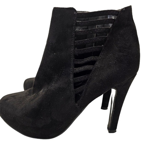 Lane Bryant Boots Womens 10W 10 Faux Suede Ankle Booties Zips Work - Picture 4 of 9